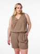 Shorts med lommer og elastisk linning, Brun, Model image number 0