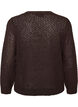 Strikkebluse med strukturert hullm&oslash;nster, Brun, Packshot image number 1