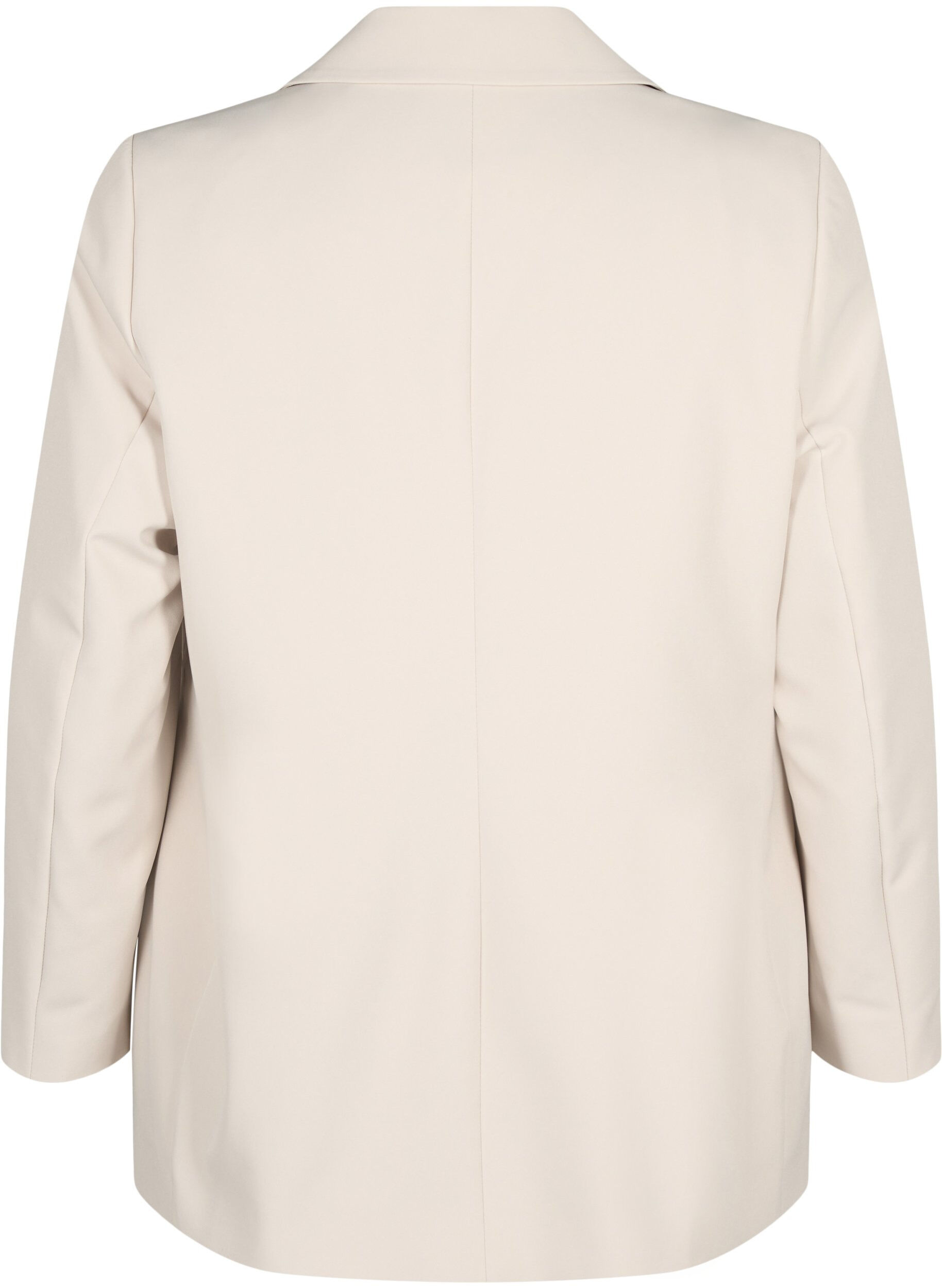 Zizzi Klassisk blazer med knappelukking, Pumice Stone, Packshot image number 1