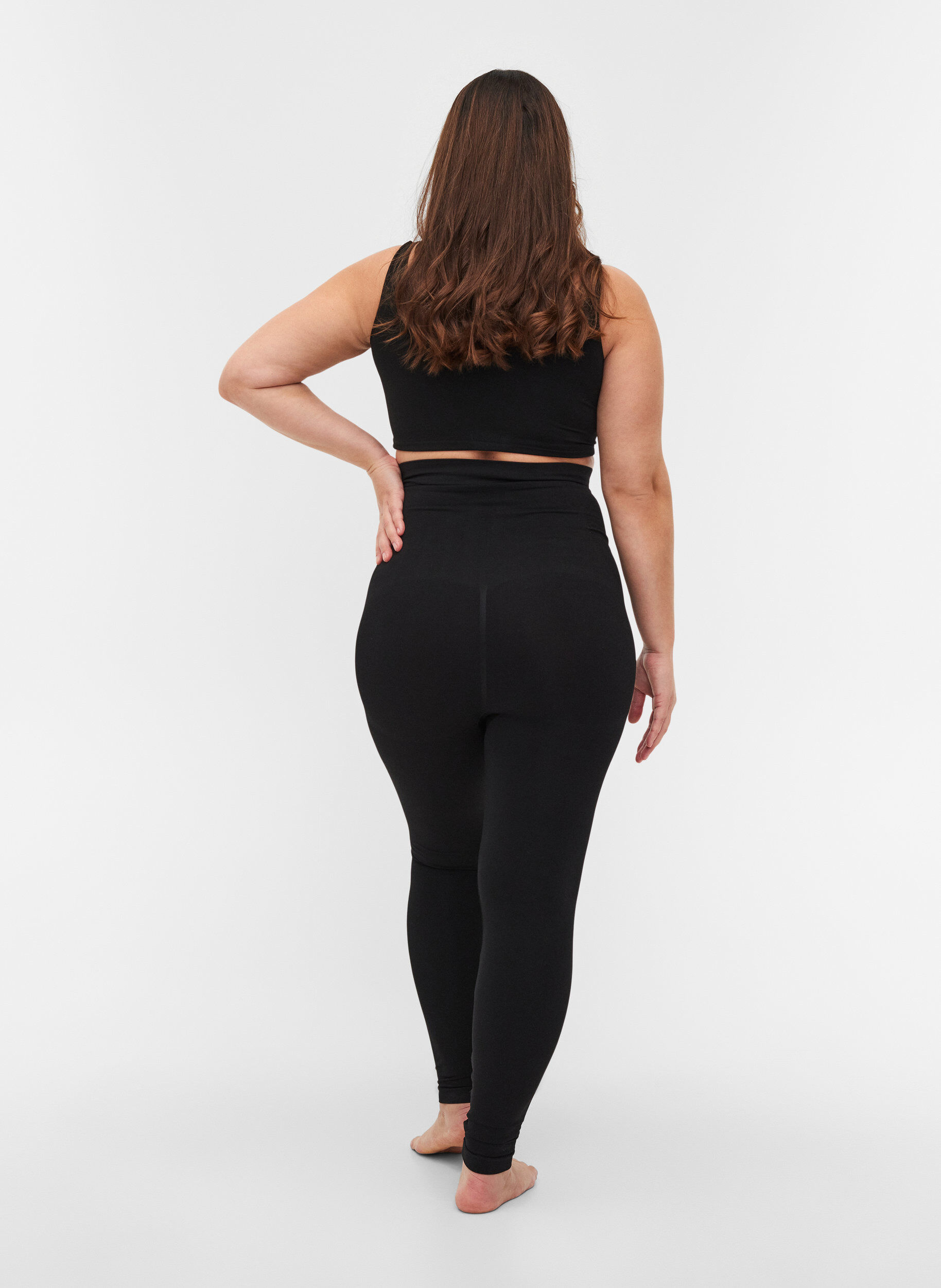 Zizzi Shapewear leggings med h&oslash;yt liv, Black, Model image number 1