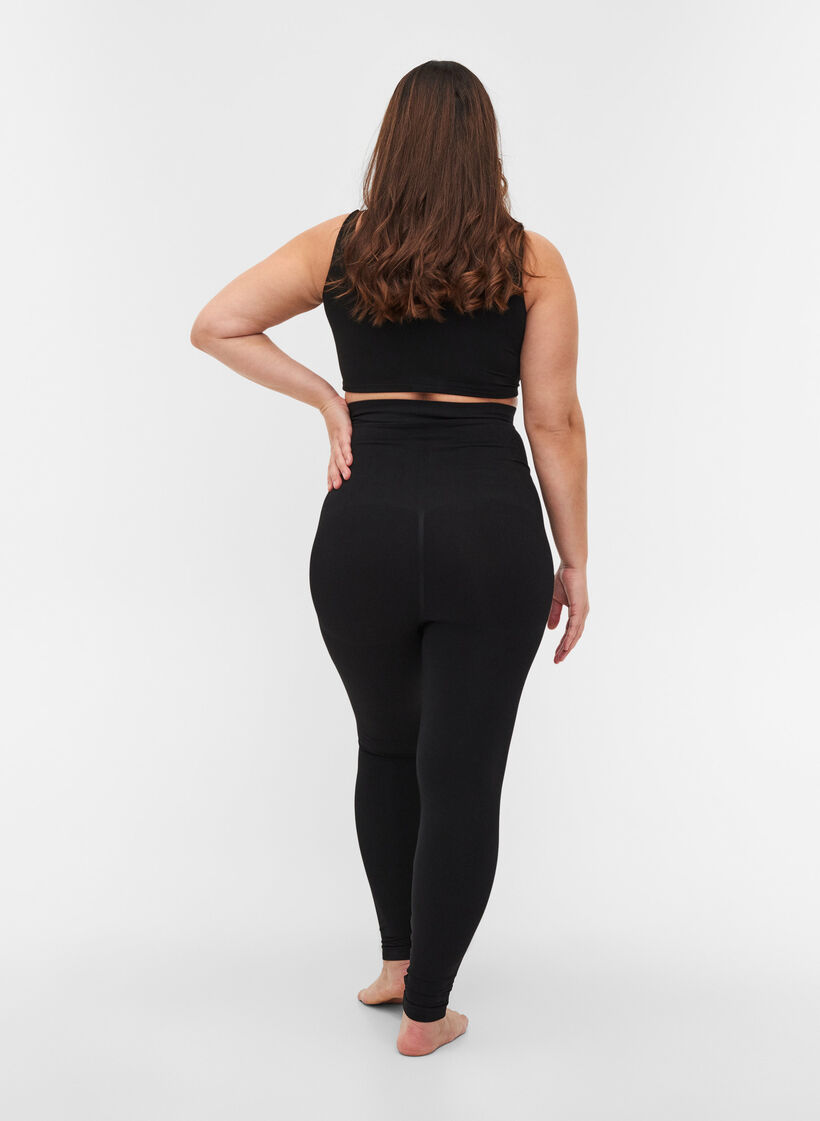 Shapewear leggings med høyt liv, Black, Model image number 1
