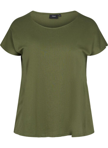 T-skjorte i bomullsmiks, Ivy Green, Packshot image number 0