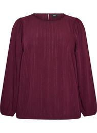 Bluse med glitter, R&oslash;d
