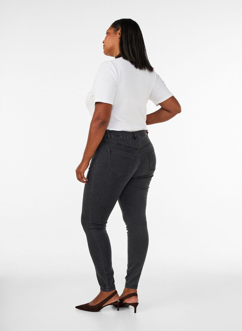 Jeggings i bomullsblanding, Grey Denim, Model image number 1