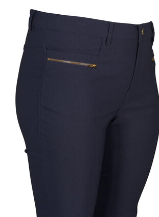 Tettsittende bukser med glidelåsdetaljer, Night Sky, Packshot image number 2