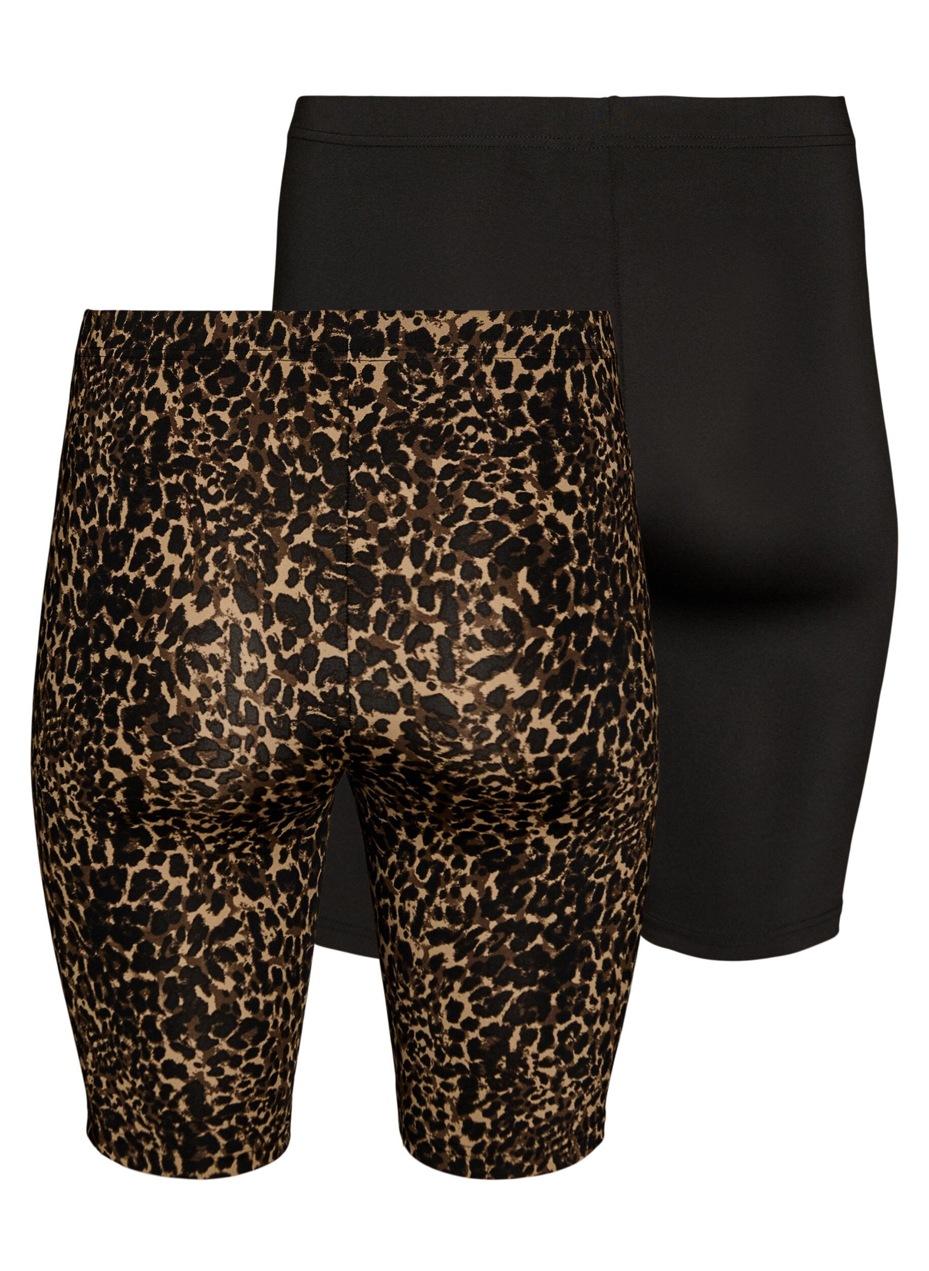Zizzi2-pakke sykkelshorts, Brun, Packshot image number 1