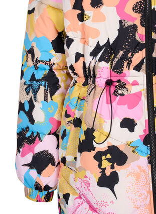 Zizzi Fargerik jakke med hette, Multi Color, Packshot image number 3