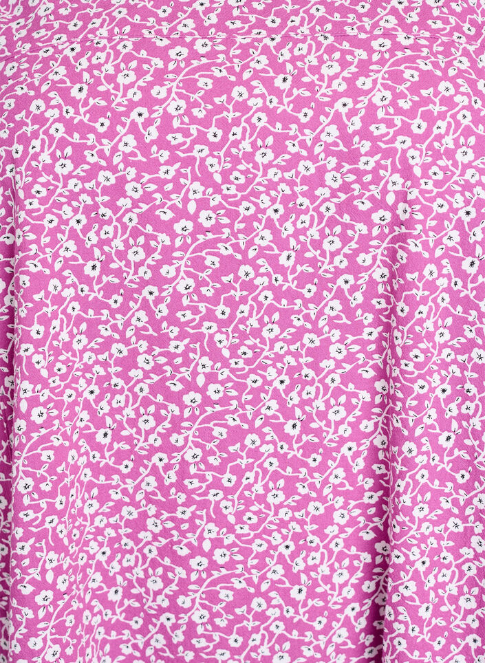 Kort bomullskjole med 3/4 ermer og lommer, Lilla, Packshot image number 2