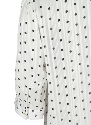 Mønstrete skjorte med 3/4-ermer, Snow White Dot, Packshot image number 3