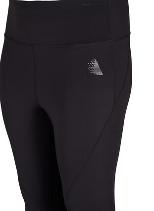 CORE, V-SHAPE DEFINE TIGHTS - Cropped treningstights med V-form bak, Black, Packshot image number 2