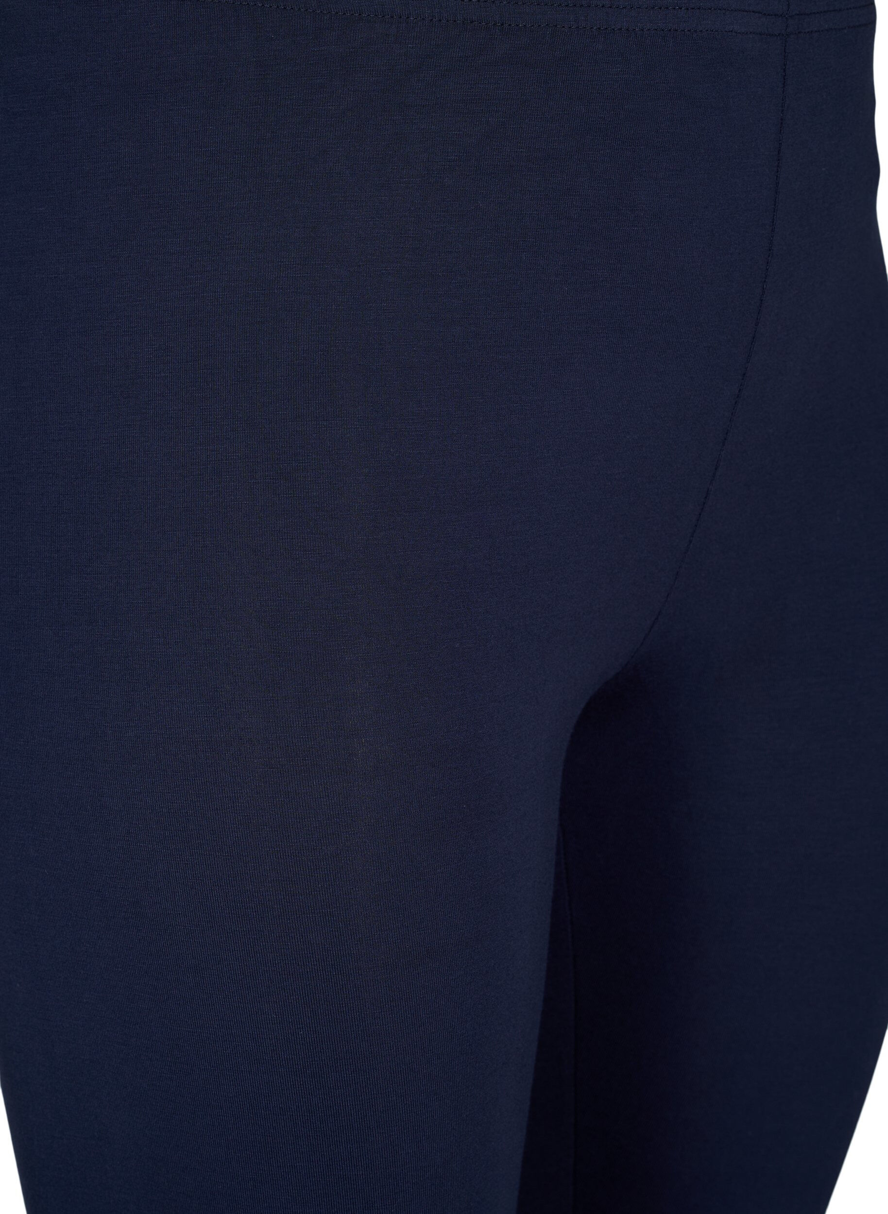 ZizziBasisleggings i viskose med 3/4-lengde, Bl&aring;, Packshot image number 2