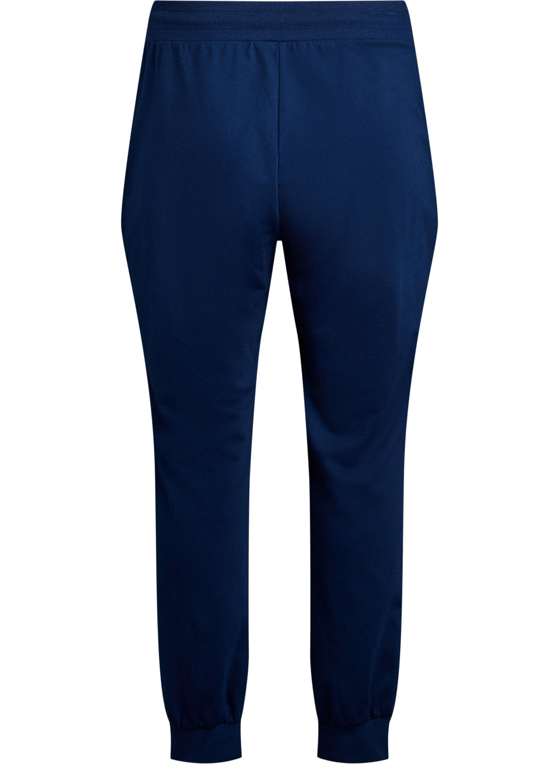 ZizziL&oslash;se joggebukser med lommer, Bl&aring;, Packshot image number 1