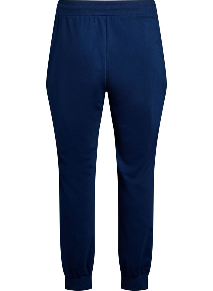 L&oslash;se joggebukser med lommer, Bl&aring;, Packshot image number 1