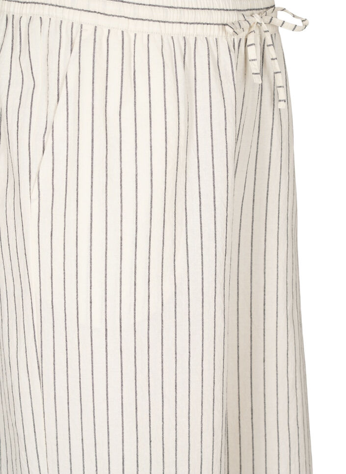 L&oslash;se bukser med h&oslash;y midje og lommer, Vanilje, Packshot image number 2