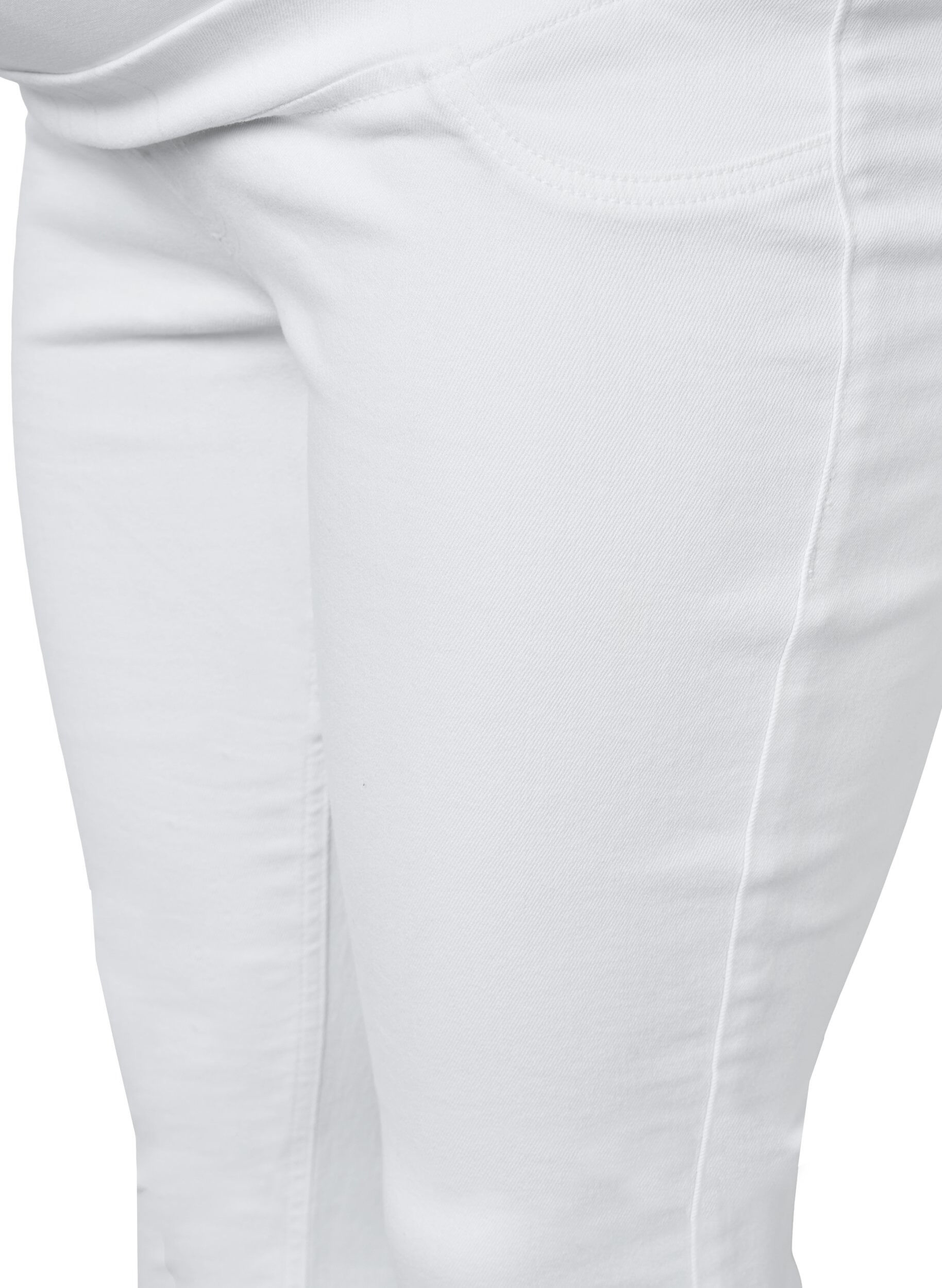 Zizzi Jeggings til gravide i bomull, White, Packshot image number 2