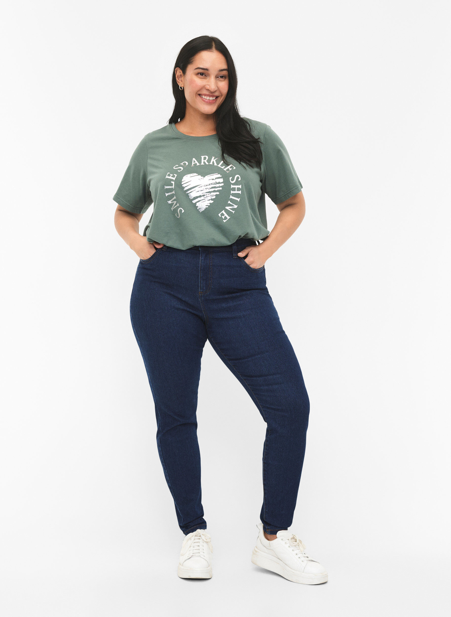 Jeans med super slim passform, Bl&aring;, Model
