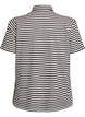 Kortermet poloskjorte med striper, Svart, Packshot image number 1