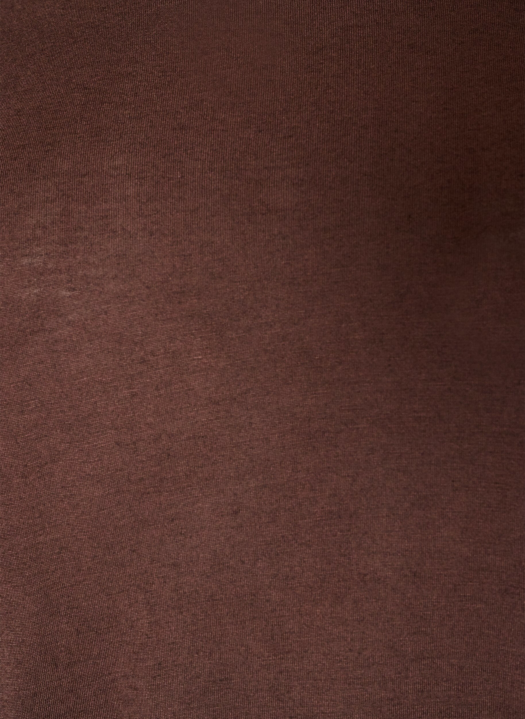 ZizziLoose fit T-skjorte i viskose jersey, Brun, Packshot image number 2