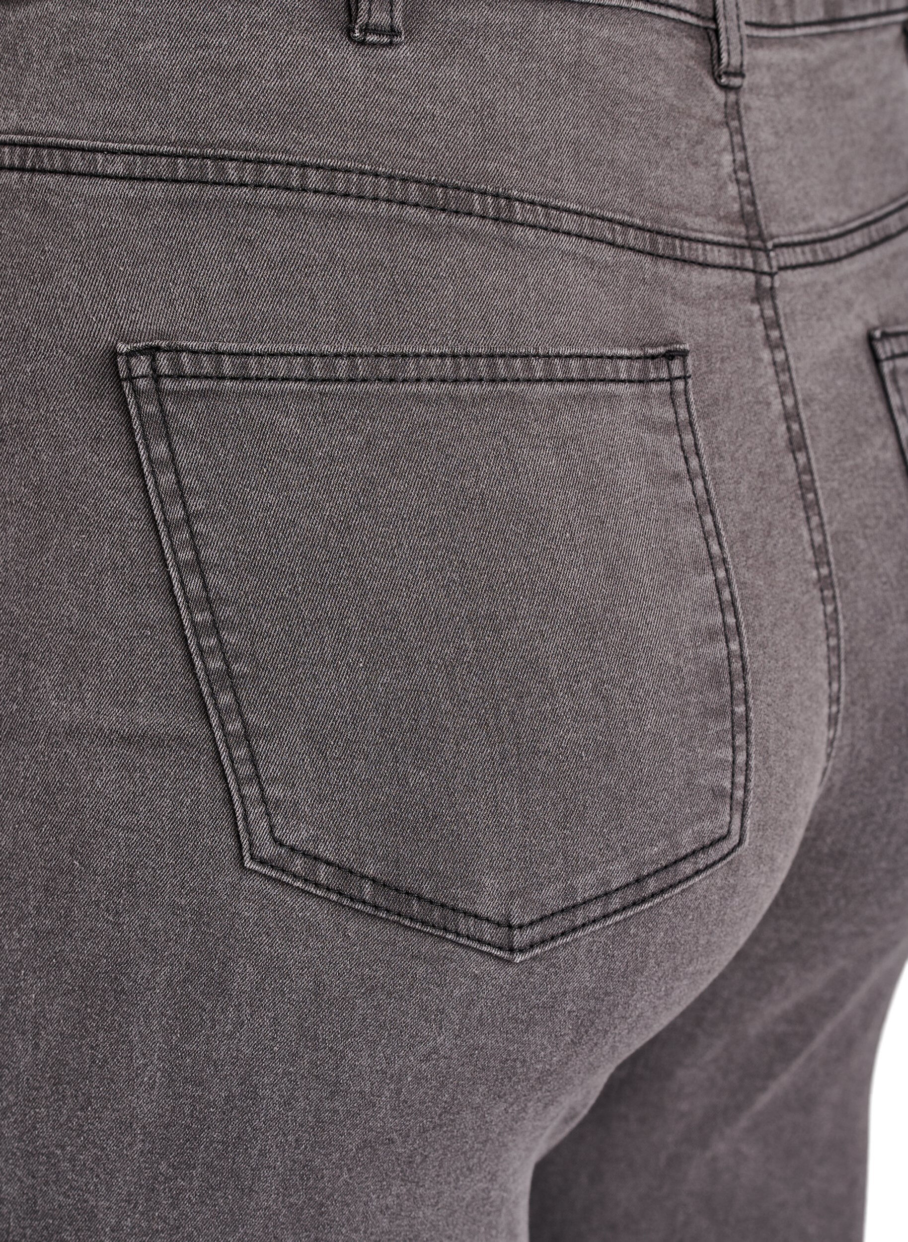 ZizziAmy super slim fit jeans med h&oslash;y midje, Gr&aring;, Packshot image number 3