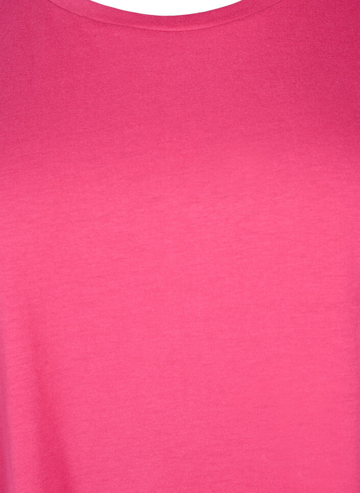 Kortermet T-skjorte i bomullsblanding, Rosa, Packshot image number 2