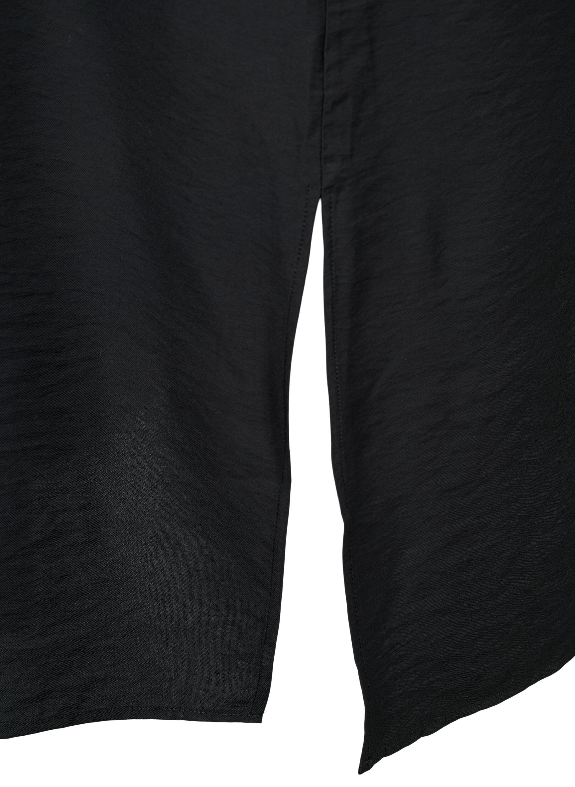 Zizzi One-shoulder kjole av viskose, Svart, Packshot image number 3