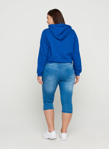 Slim fit Emily caprijeans, Light blue denim, Model image number 2