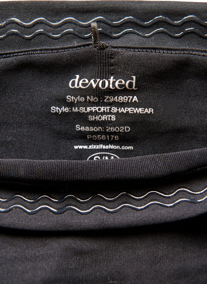 Shapewear-shorts med medium st&oslash;tte og h&oslash;y midje, Svart, Packshot image number 4