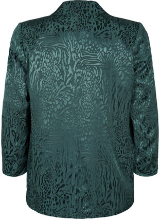 Zizzi Blazer i viskose med tone-i-tone trykk, Ponderosa Pine, Packshot image number 1