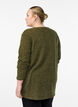 Langermet bluse med tekstur, Gr&oslash;nn, Model image number 2