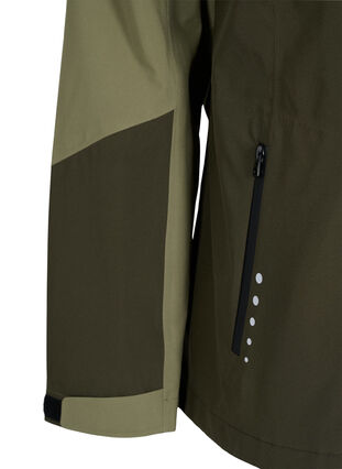 Vanntett skalljakke med hette og refleks, Forest Night Comb, Packshot image number 3