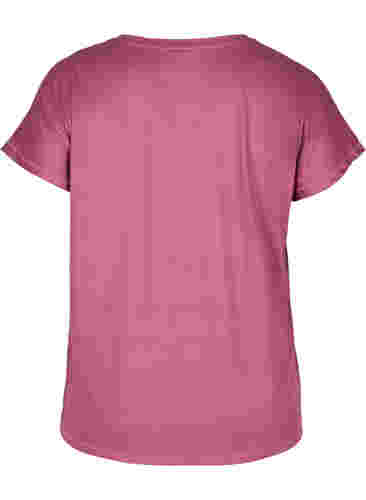 Ensfarget t-skjorte til trening, Violet Quartz, Packshot image number 1