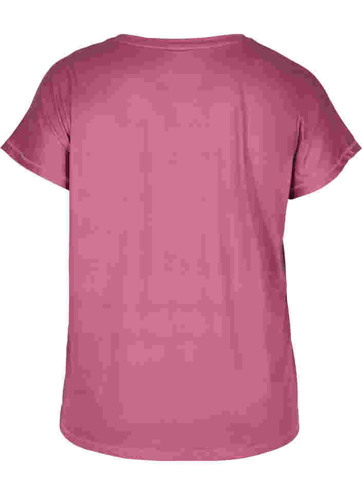 Ensfarget t-skjorte til trening, Violet Quartz, Packshot image number 1