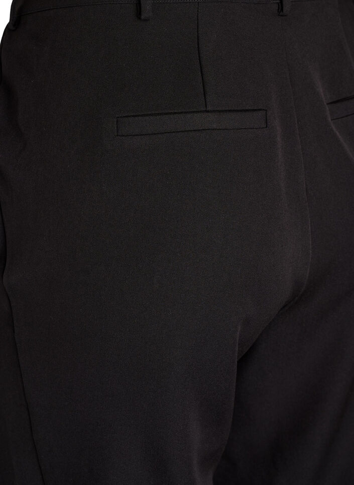 Høytlivs dressebukser med rette ben, Svart, Packshot image number 3