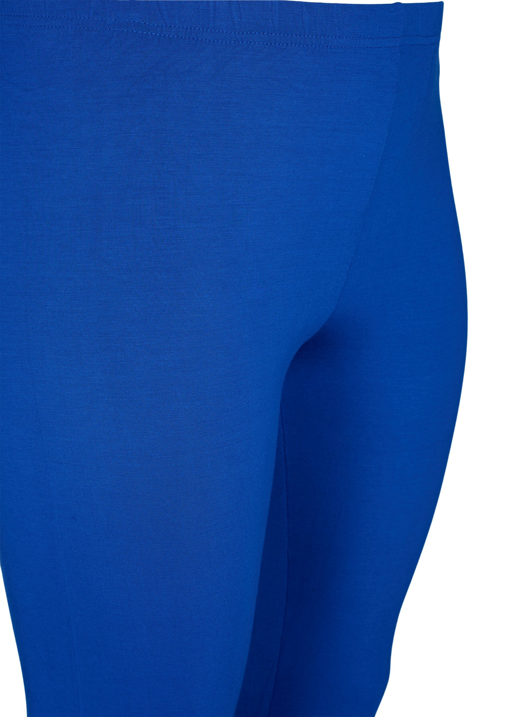 ZizziBasisleggings i viskose med 3/4-lengde, Bl&aring;, Packshot image number 2