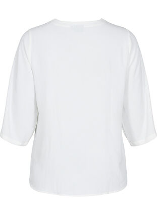 Zizzi FLASH - Bluse med 3/4 ermer, Vanilje, Packshot image number 1