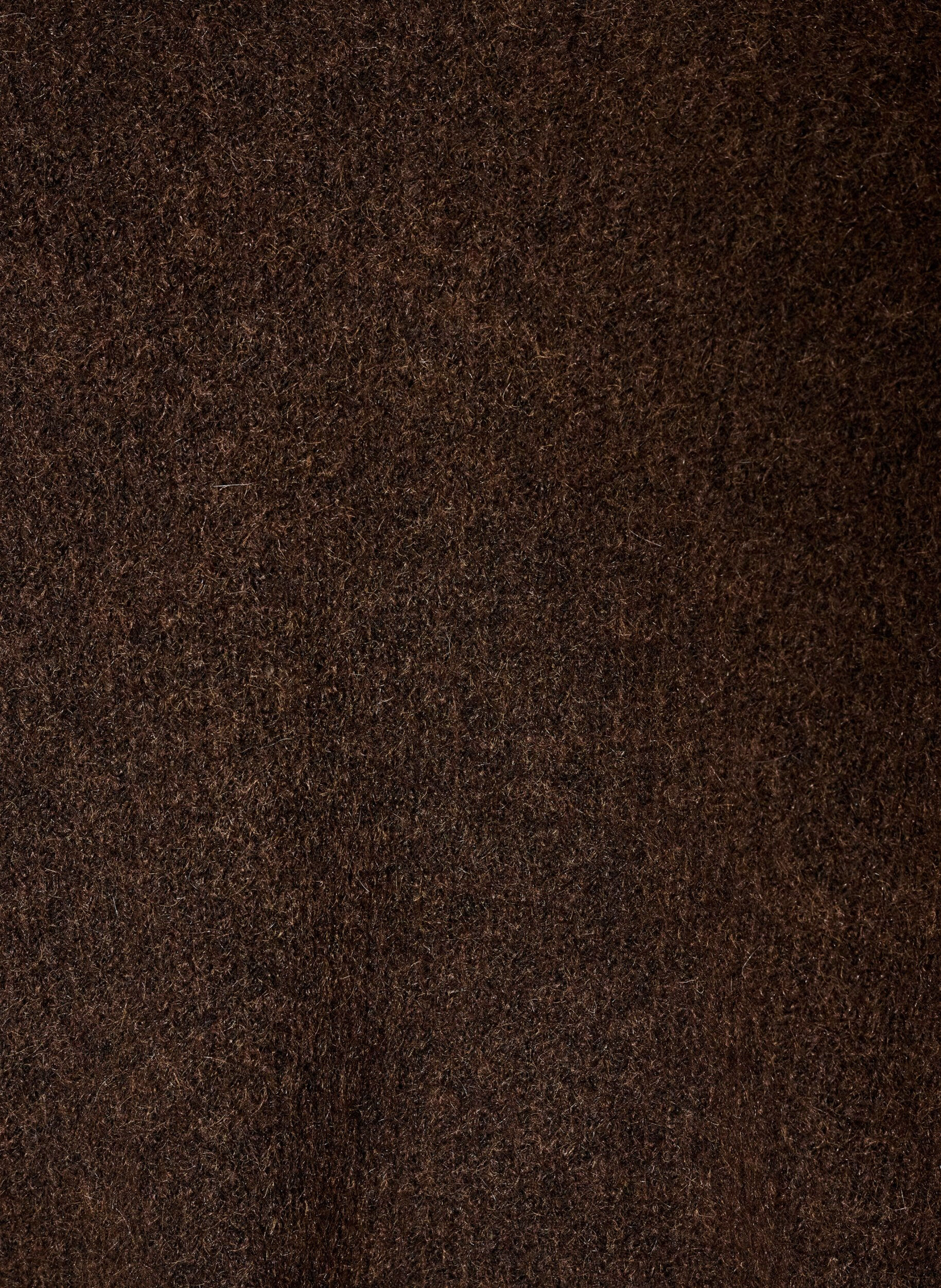 ZizziStrikkebluse med V-hals og raglanermer, Brun, Packshot image number 2