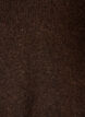 Strikkebluse med V-hals og raglanermer, Brun, Packshot image number 2