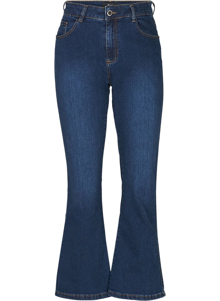 Ellen bootcut jeans med høyt liv, Blå, Packshot image number 0