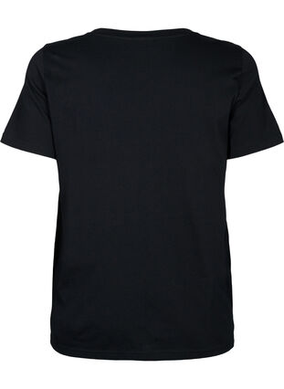 T-skjorte i bomull med paljetter, Black W. Be free, Packshot image number 1