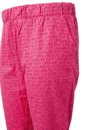 Joggebukser med mønster og lommer, Hot Pink AOP, Packshot image number 2