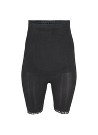 Shapewear shorts med høyt liv og blondekant