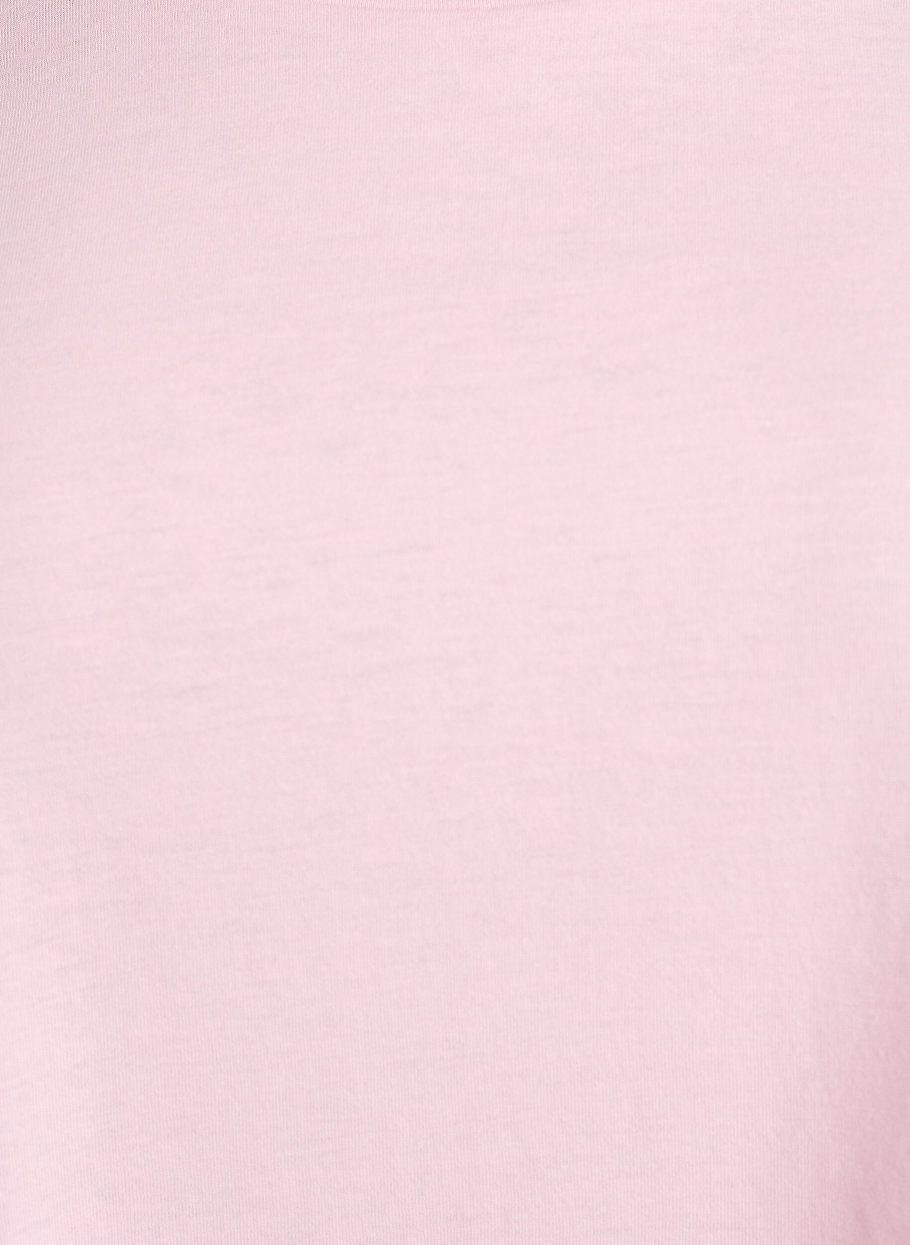 ZizziKortermet t-skjorte i bomullsblanding, Rosa, Packshot image number 2