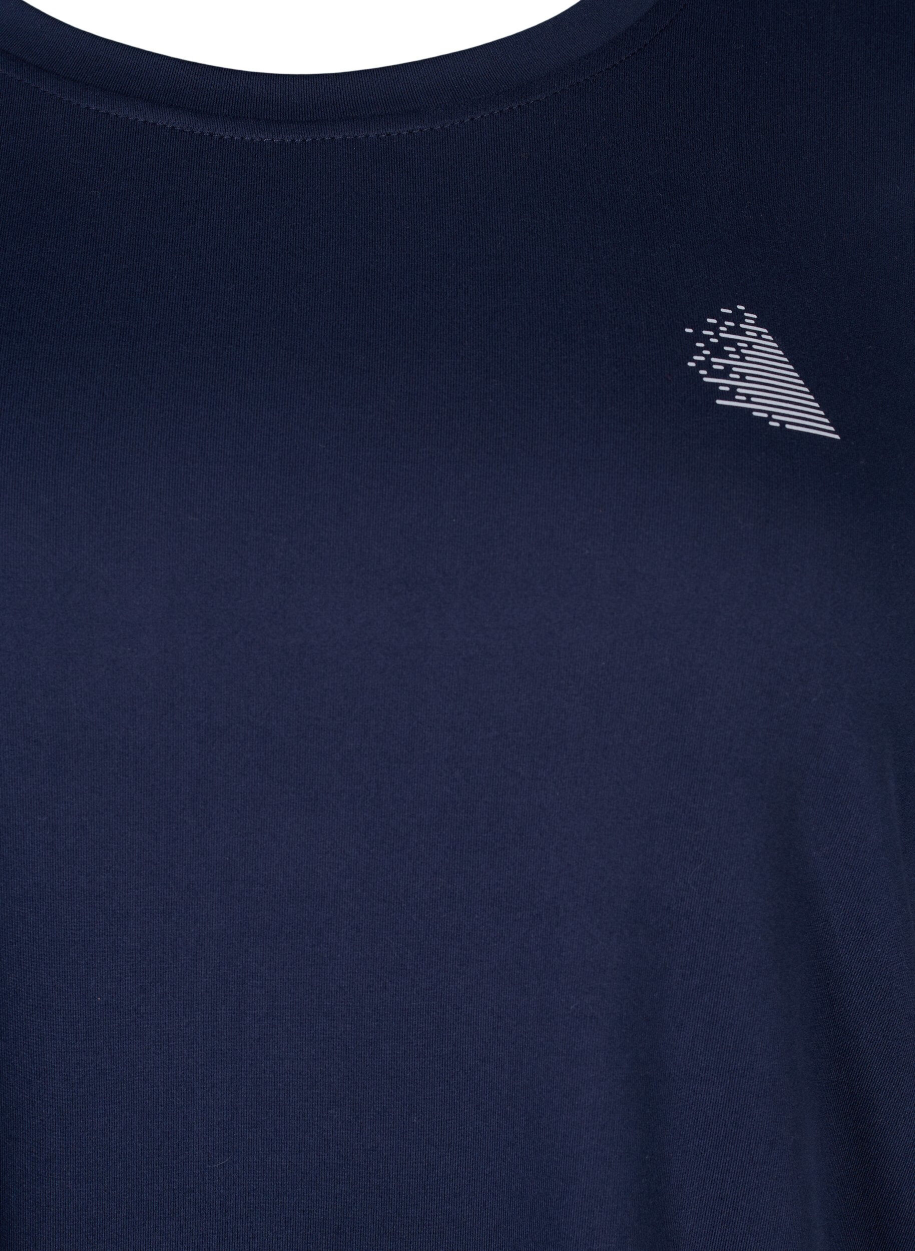 Zizzi Treningsgenser med 3/4-ermer, Bl&aring;, Packshot image number 2