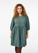 FLASH - Kort kjole med tekstur og 3/4 ermer, Balsam Green, Model image number 0