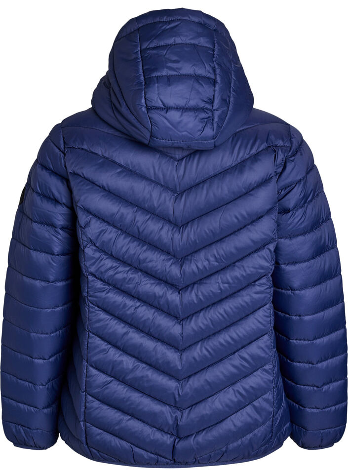 Lettvektsjakke med hette, Blå, Packshot image number 1
