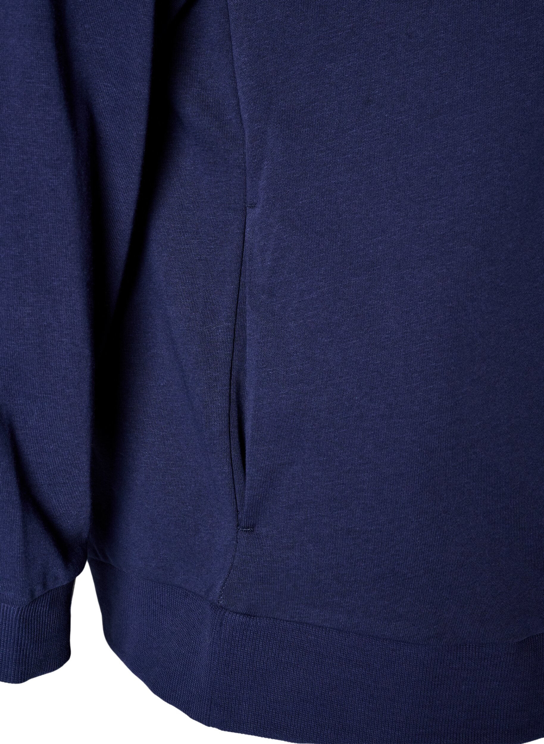 ZizziHettegenser med lommer, Bl&aring;, Packshot image number 3