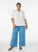 Viskosebluse med legg og ballongeffekt, Vanilje, Model image number 1
