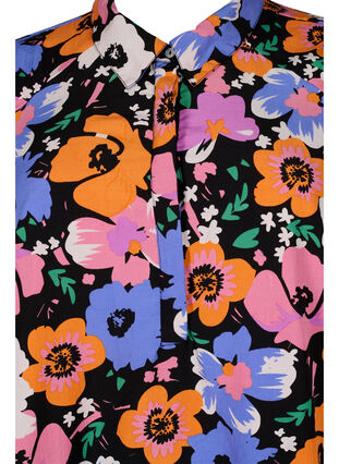 Blomstrete tunika med 3/4-ermer, Vibrant Flower AOP, Packshot image number 2