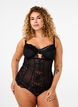Mesh-body med blonde og avtagbar kjede, Black, Model image number 0
