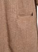 FLASH - Lang ribbestrikket cardigan med lommer, Brun, Packshot image number 3